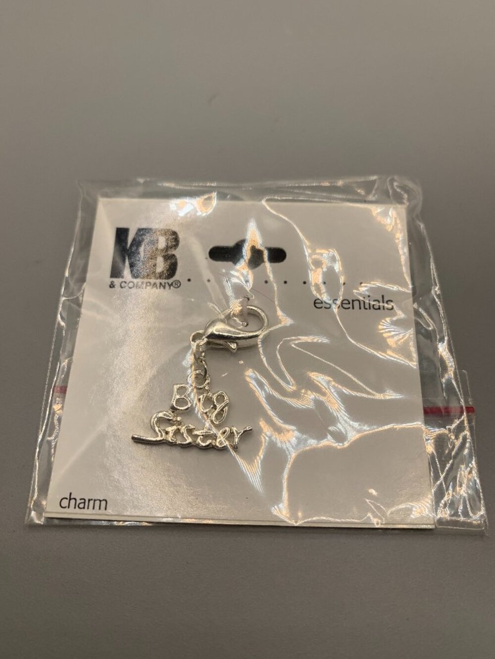KB & Company Essentials Big Sister Charm NEW IN PACKAGE